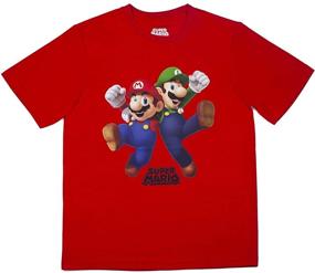 img 1 attached to 🎮 Nintendo Super Mario & Luigi Boys Athletic Gamer Top Graphic Tee Shirt 2 Pack - Level up with this Dynamic Duo!