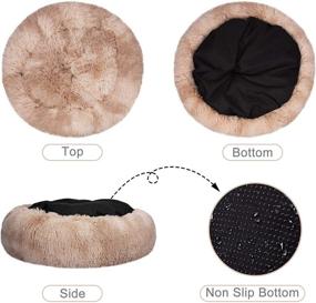 img 3 attached to 🐾 Orthopedic Pet Bed for Dogs and Cats - JOEJOY Calming Donut Cuddler with Machine Washable Faux Fur, Ultra Soft, Ideal for Small to Medium Breeds