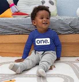 img 2 attached to 👕 Charcoal Boys' Clothing: Trendy First Birthday Outfit - Tops, Tees & Shirts