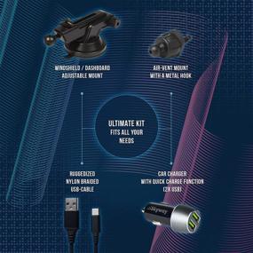 img 1 attached to 🚘 Skyway Prime Plus Wireless Car Charger & Auto-Clamping Phone Holder Kit: Windshield & Air Vent Mounts, 2-Port QC3.0 Car Charger, Qi-Certified for Apple iPhone, Samsung Galaxy, Sony Xperia, LG