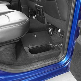 img 1 attached to Hooke Road RAM Rear Seat Floor Storage Organizer Tray Lock Vault Box for 09-18 Dodge RAM 1500/2500/3500 Pickup Truck: Enhance Storage Efficiency with a High-Quality Lock Box