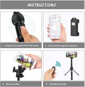 img 3 attached to 📸 Extendable Selfie Stick Tripod with Wireless Remote and Tripod Stand - Professional 45-Inch Selfie Stick for iPhone 6 7 8 X Plus/Samsung Galaxy Note 9/S9 Plus and More