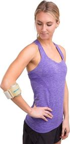 img 2 attached to 🎾 Pneumatic Armband: Tennis/Golfers Elbow Support Strap - Beige - Aircast