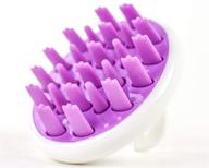 💜 zyllion purple scalp massager dandruff brush: effective exfoliating treatment, shampoo scrubbing, and hair growth tool logo