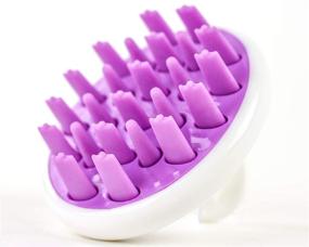 img 4 attached to 💜 Zyllion Purple Scalp Massager Dandruff Brush: Effective Exfoliating Treatment, Shampoo Scrubbing, and Hair Growth Tool