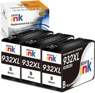 🖨️ starink compatible black ink cartridge replacement for hp 932xl 932 xl printer - 3 packs for officejet 7610 7612 6600 h711g 6700 6100 7110 h812a 7510 7512 logo