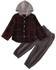 img 1 attached to Little Camouflage Hoodie Sleeve Outdoor Boys' Clothing in Clothing Sets