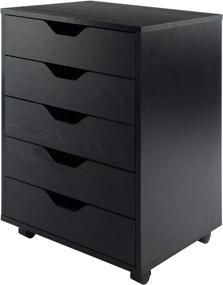 img 4 attached to 🗄️ Halifax Winsome Storage/Organization, Black, 5-drawer