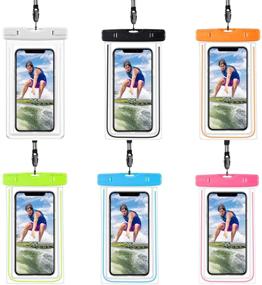 img 4 attached to 📱 Universal Waterproof Pouch Phone Dry Bag Underwater Case - iPhone 11 Pro Max, Galaxy, Pixel, Waterproof for Pool, Beach, Swimming, Kayak