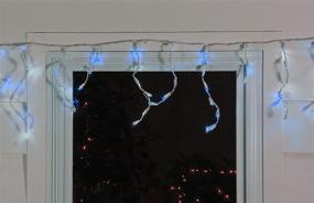 img 1 attached to 🎄 Northlight 100 Blue LED Wide Angle Icicle Christmas Lights - 5.5 ft White Wire: Shop Now for Festive Holiday Decoration