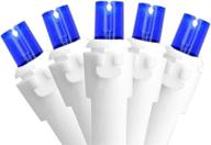 🎄 northlight 100 blue led wide angle icicle christmas lights - 5.5 ft white wire: shop now for festive holiday decoration logo