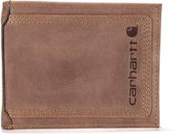 👝 carhartt men's brown contrast billfold wallet - stylish wallets, card holders & money organizers logo