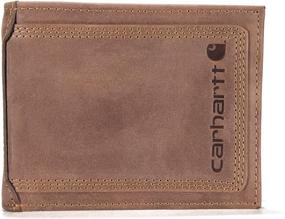 img 4 attached to 👝 Carhartt Men's Brown Contrast Billfold Wallet - Stylish Wallets, Card Holders & Money Organizers