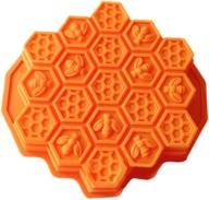 versatile eoocvt bee honeycomb cake mold: effortlessly create perfectly shaped soap, chocolate, and more! (orange) logo