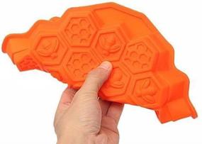 img 3 attached to Versatile eoocvt Bee Honeycomb Cake Mold: Effortlessly Create Perfectly Shaped Soap, Chocolate, and More! (Orange)