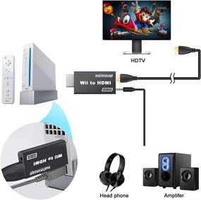img 1 attached to 🎮 HDIWOUSP HDMI Adapter for Wii Converter - Enhance Your Gaming Experience with Crystal Clear Audio & HD Video Output
