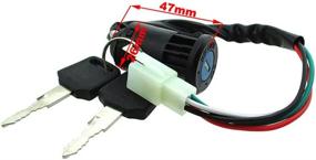 img 3 attached to 🔑 High-Quality TC-Motor 4 Wire Male Plug Ignition Key Switch for Chinese ATV Quad Bikes - Compatible with 50cc to 150cc Engine Sizes