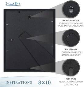 img 1 attached to 🖼️ Icona Bay Combination Black Picture Frames Set - 10 PC: 4x6, 5x7, and 8x10 Multi-Pack for Contemporary Wall Gallery Décor in the Inspirations Collection