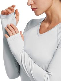 img 2 attached to 🏃 BALEAF Women's Quick Dry Running Shirts with Thumbholes - Long Sleeve Workout Tops