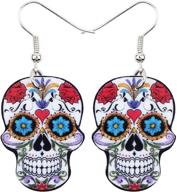 acrylic halloween skeleton earrings jewelry logo