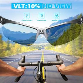 img 3 attached to 🕶️ HUBO SPORTS Cycling Glasses: Stylish Sunglasses with Hard Case and UV400 Protection for Men and Women