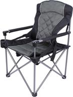 🪑 varbucamp heavy duty folding camping chair for adults - oversized and padded, supports 400lbs, with cup holder - portable and durable logo