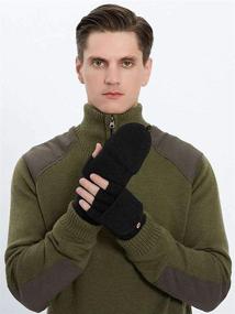 img 2 attached to 🧤 Warmth-On-The-Go: Unisex Winter Knitted Fingerless Self Heating Gloves