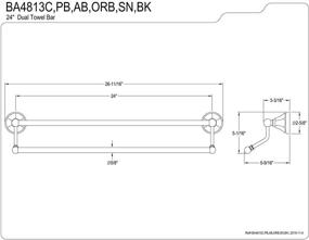 img 1 attached to Kingston Brass BA4813ORB Метрополитен двойной