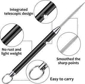 img 2 attached to 🦷 Convenient and Durable: Portable Titanium Toothpicks for Easy Oral Hygiene