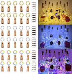 img 4 attached to 🍾 MUMUXI 30 Pack 20 LED Wine Bottle Lights with Cork - Fairy Mini String Lights for Party Wedding Halloween Christmas Decorations