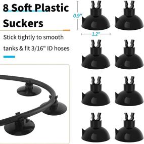 img 2 attached to 🐠 Pawfly 25-Ft Black Aquarium Airline Tubing Set with Suction Cups, Connectors, and Check Valves - Standard Air Pump Accessories