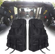 🚙 мешок для хранения на рельсе с множеством карманов, органайзеров и багажного мешка saddlebag tool kit от suparee для jeep wrangler jk tj lj & unlimited jl 4-дверный. логотип