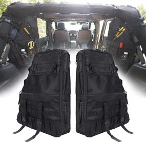 img 4 attached to 🚙 Jeep Wrangler JK TJ LJ & Unlimited JL 4-Door Roll Bar Storage Bag with Multi-Pockets, Organizers, and Cargo Bag Saddlebag Tool Kit by SUPAREE
