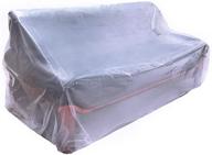 🛋️ waterproof plastic couch cover | clear see-through furniture protector | sectional sofa cover - 92"wx42"d logo