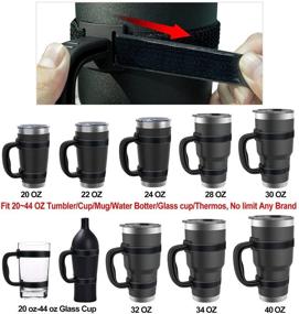 img 2 attached to 🤲 Yoelike - Upgraded Anti-Slip Adjustable Tumbler Handle - Fits 20 Oz to 40 Oz YETI, RTIC, Ozark Trail, Travel Mugs, SIC, Rambler, Cups - Available in 5 Vibrant Colors for All Brands of Tumbler Cups