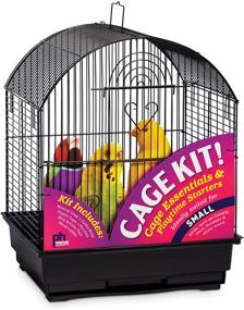 img 2 attached to 🐦 Prevue Hendryx 91101 Bird Cage Kit with Round Roof, in Black, 3/8 inch