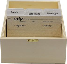 img 1 attached to 🎁 DIY Wooden Recipe Box with Hinged Lid and Front Clasp - Customizable Gift, Jewelry, and Photo Box