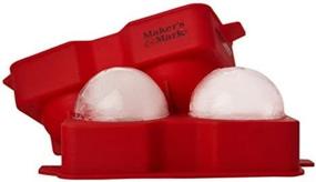 img 1 attached to 🥃 Premium Maker's Mark Ice Ball Silicone Rubber Tray: Enhance your whiskey experience