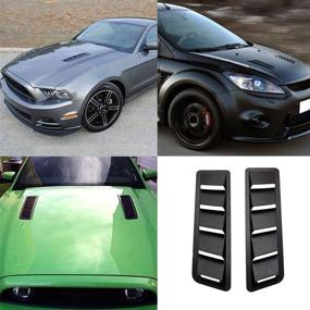 img 3 attached to 🚗 EIGIIS Universal Car Hood Vent Scoop Kit Enhancing Cold Air Intake Louvers - Improved Cooling Intakes for Auto Hoods, Vents & Bonnet Cover (Plain Black)