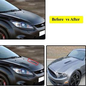img 2 attached to 🚗 EIGIIS Universal Car Hood Vent Scoop Kit Enhancing Cold Air Intake Louvers - Improved Cooling Intakes for Auto Hoods, Vents & Bonnet Cover (Plain Black)