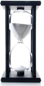 img 3 attached to ⏳ Stylish Bellaware 60 Minute Hourglass: Timeless Wooden Sand Timer