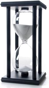 img 4 attached to ⏳ Stylish Bellaware 60 Minute Hourglass: Timeless Wooden Sand Timer