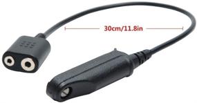 img 1 attached to 🌐 Fumei Walkie Talkie Audio Cable Adapter | Compatible with Baofeng BF-9700 UV-9R+ Plug | Kenwood HYT TYT Baofeng UV-5R 2Pin Headset Port