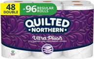 🧻 подушечка quilted northern ultra plush: трехслойная туалетная бумага, 12 рулонов по 142 листа в каждом (упаковка из 4 штук) логотип