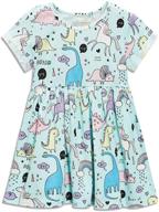 👗 bumeex toddler girls cotton cartoon print dresses - cute and comfortable styles for ages 1-7! logo