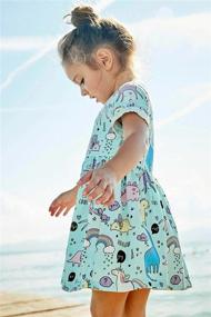 img 2 attached to 👗 Bumeex Toddler Girls Cotton Cartoon Print Dresses - Cute and Comfortable Styles for ages 1-7!