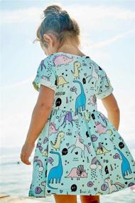 img 1 attached to 👗 Bumeex Toddler Girls Cotton Cartoon Print Dresses - Cute and Comfortable Styles for ages 1-7!