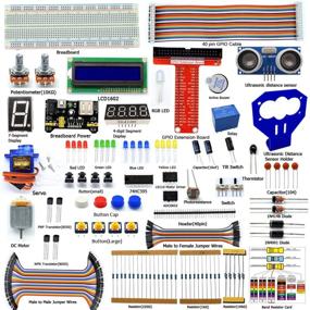 img 4 attached to Adeept Начальный набор ультразвукового датчика расстояния для Raspberry Pi: Изучайте программирование электроники с подробными руководствами и 160 предметами