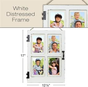 img 3 attached to 📸 Vintage Farmhouse Window Photo Frame: Holds Four 4x6 or 5x7 Photos - EXCELLO GLOBAL PRODUCTS: A Chic & Nostalgic Way to Display Your Treasured Memories!