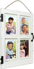 img 4 attached to 📸 Vintage Farmhouse Window Photo Frame: Holds Four 4x6 or 5x7 Photos - EXCELLO GLOBAL PRODUCTS: A Chic & Nostalgic Way to Display Your Treasured Memories!